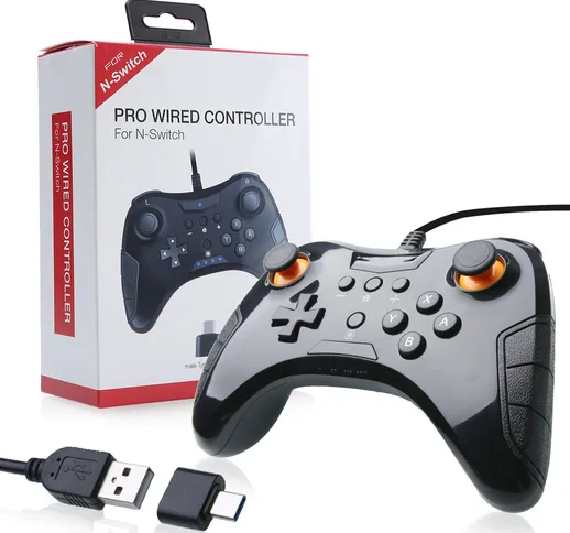 DOBE TNS-901 Per Nintendo Switch Pro Cavo USB Controller di gioco cablato Gamepad + adatta...