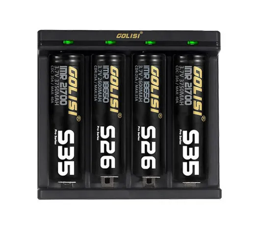 GOLISI Needle 4 5V Caricatore USB 2A Batteria Caricabatterie Smart Fast Adjustable per 186...