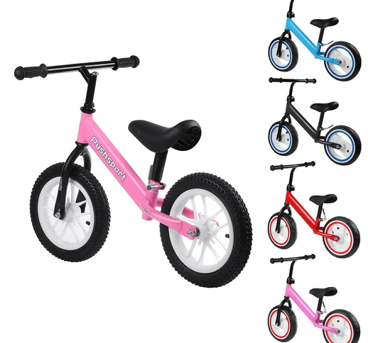 Bici per bambini con bilanciere lampeggiante in altezza regolabile per bambini Bicicletta...
