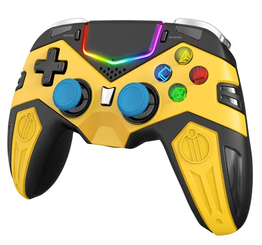 Controller di gioco wireless bluetooth LED Vibrazione a doppio motore a sei assi 600mAh Ga...