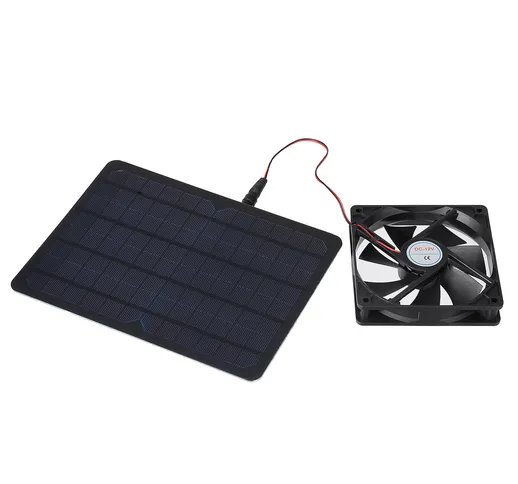 Ventilatore di scarico solare Kit pannello solare monocristallino da 30 W 5V Batteria Cari...