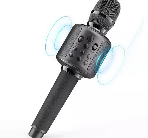 Bakeey D20 Karaoke Microfono Macchina per cantare senza fili con altoparlante bluetooth pe...