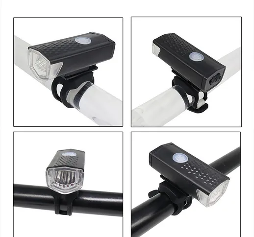 USB ricaricabile LED Fanale posteriore per fanale posteriore per bici Set antipioggia per...
