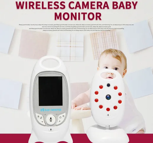 SHIWOJIA VB601 Baby Monitor 2.4G Baby Monitor video digitale wireless 1080P Visione nottur...