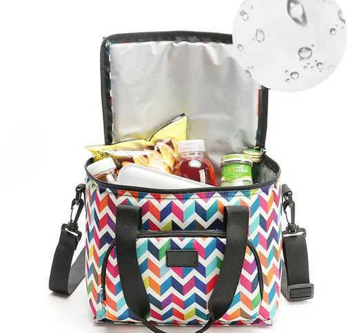 10L Picnic Borsa Termico isolato termico Cooler isolato Tote Pranzo contenitore per alimen...