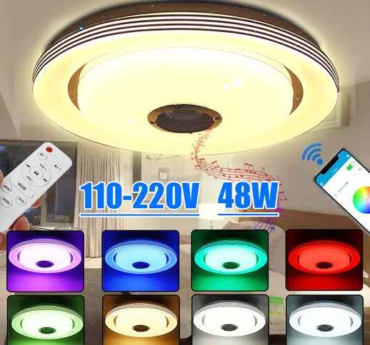 Plafoniera 120LED con altoparlante Bluetooth dimmerabile remoto / controllo APP 110-220V