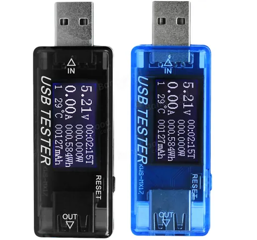 8 in1 QC2.0 3.0 4-30V Alimentazione elettrica Capacità USB Tester di tensione Misuratore d...