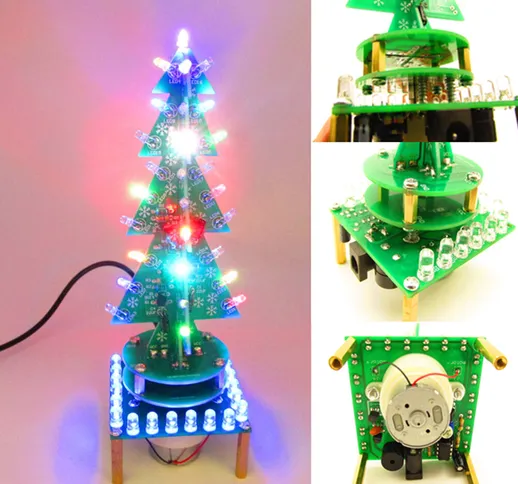 Geekcreit® Rotante fai da te Colorful Albero di Natale musicale LED Kit luci lampeggianti...