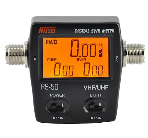 RS-50 Digital SWR / Watt Meter NISSEI 125-525 MHz UHF / VHF M Tipo Connettore per TYT Kenw...