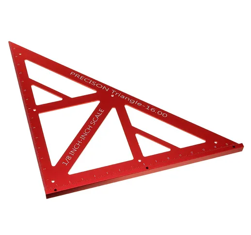 Righello triangolare multifunzione per la lavorazione del legno in lega di alluminio da 90...