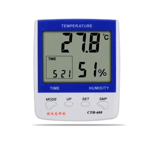 UYIGAO CTH-608 Indoor LCD Termometro-igrometro digitale alto 14 ° F-140 ° F Umidità 10% RH...