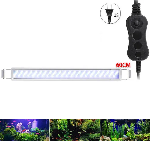 16W LED Luce per acquario 60CM Staffa per acquario Luce per clip Illuminazione per acquari...
