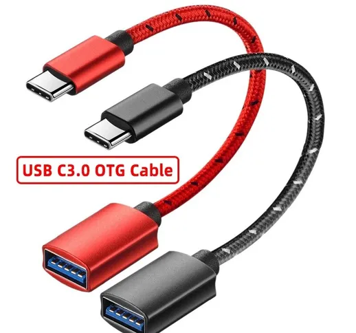 FONKEN Convertitori adattatore da USB 3.0 a Type-C OTG Connettore cavo da 15 cm per Samsun...