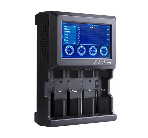 NOKOSER TC-X-Pro Smart Batteria Caricabatterie Rilevamento automatico polarità a 6 slot pe...