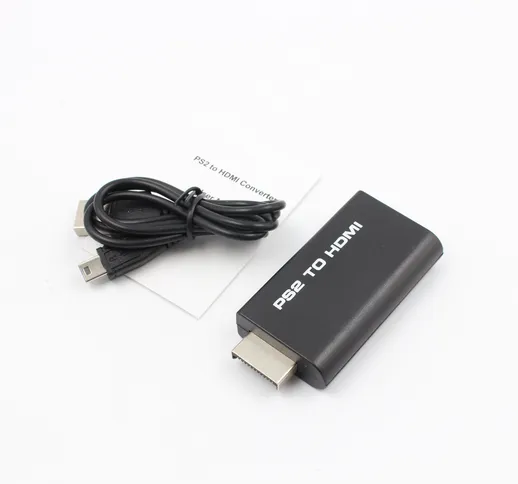 Convertitore adattatore AV cavo audio video da PS2 a HDMI con uscita audio da 3,5 mm per H...