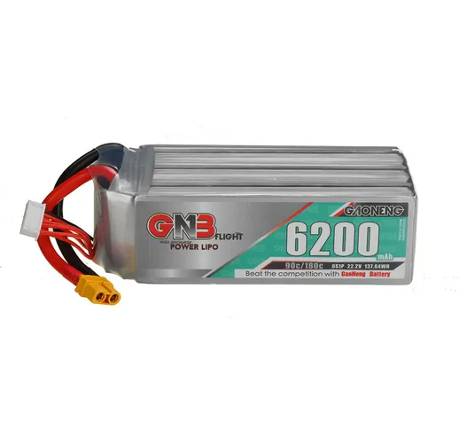 Gaoneng GNB 22.2V 6200mAh 90C 6S LiPo Batteria con T/XT60/XT90/XT150/EC5/TRX Spina per FPV...