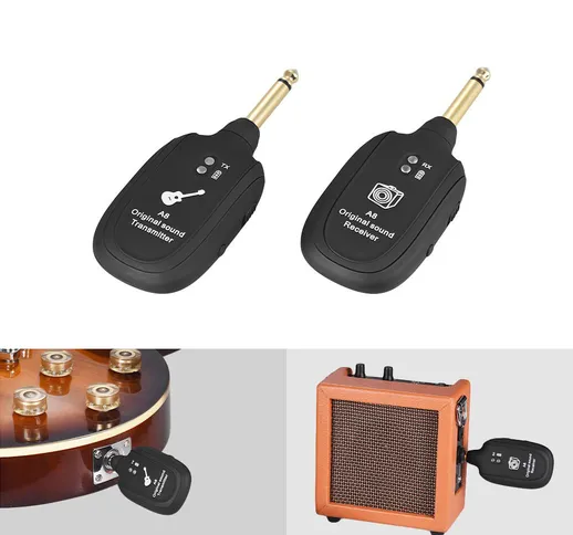 Bakeey A8 Trasmettitore pickup per chitarra acustica wireless audio e strumenti musicali a...