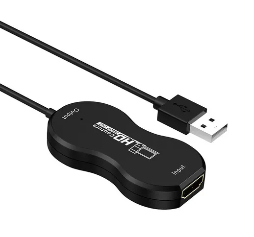 Bakeey Scheda di acquisizione video da HDMI a USB 2.0 portatile 1080P Adattatore video HD...