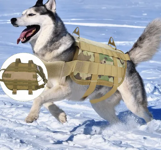 Gilet per cani Addestramento tattico Esercito Nastro per cani Vestiti per cani militari Im...
