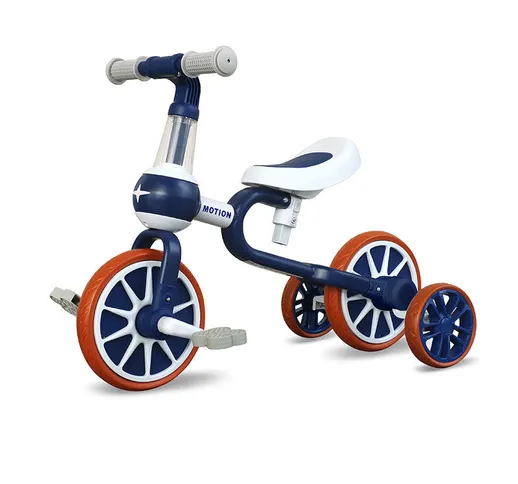 PORSA PIM 3-in-1 Triciclo per bambini Baby Balance Bike Ride Slip Bici per bambini a doppi...