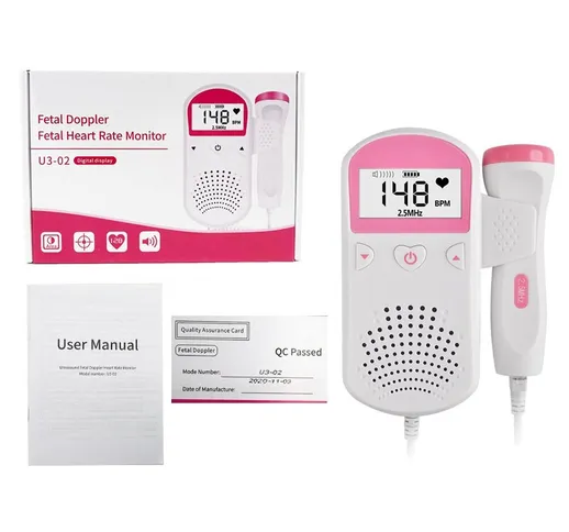 Doppler Fetale Baby Monitor Doppler per Donne Incinte Home Sonar Doppler Per Gravidanza Ri...