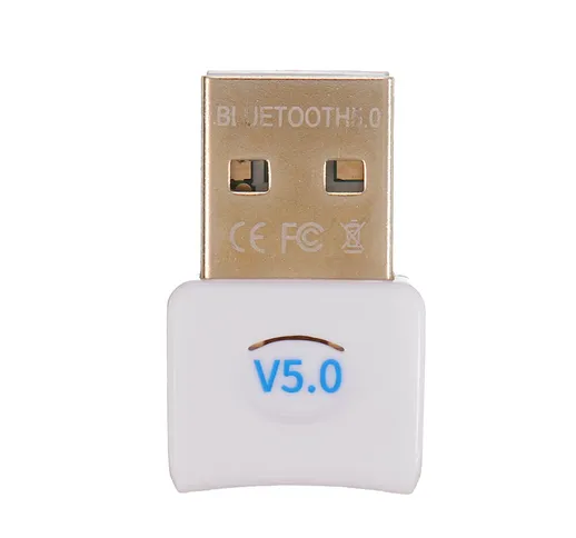 Adattatore bluetooth USB 5.0 Dongle desktop Wireless WiFi Audio Music ricevitore Trasmetti...