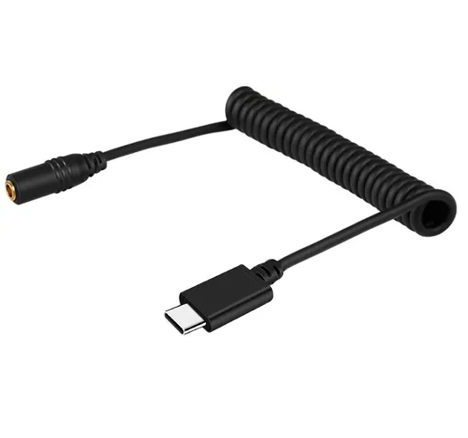 PULUZ PU512 3.5mm TRRS femmina a Type-C USB-C maschio Live Microfono Adattatore audio Cavo...