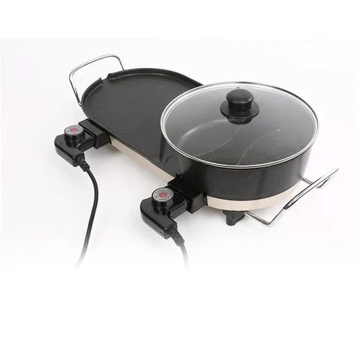 AU Electric Teppanyaki Barbecue BBQ Grill Hotpot Table Senza fumo Piatto