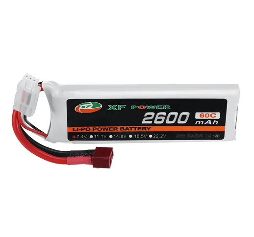 XF Power 7.4V 2600mAh 60C LiPo Batteria T Plug per auto RC