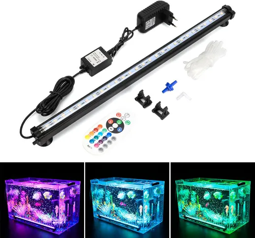 DOCEAN LED RGB Acquario Luce 48cm 16 Colori RF remoto Controllo Serbatoio impermeabile per...