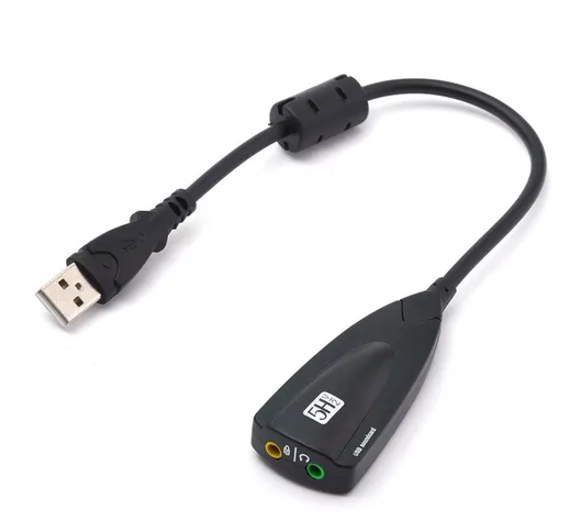 1PCS 5HV2 7.1 Scheda audio USB esterna Adattatore audio da USB a 3D per PC portatile con a...