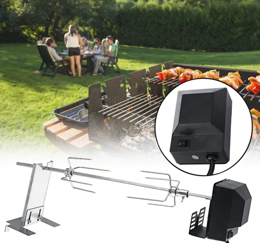 4W barbecue grill girarrosto in acciaio inox divaricatore girarrosto carbone carbone barbe...