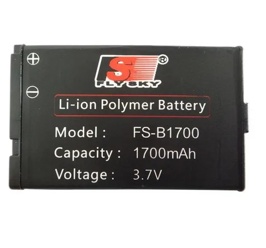 FlySky BA1700 1700mAh 3,7V Batteria agli Ioni di Litio Li-ion Polimero per FS-i10 CT2B GT3...