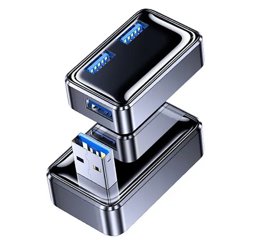 Hub USB per auto 3 porte Mini Cube Docking station USB 3.0 per guanti Scatola Adattatore U...