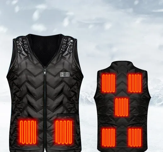 Bakeey Gilet riscaldante elettrico Ricarica Riscaldamento Abbigliamento caldo Controllo de...