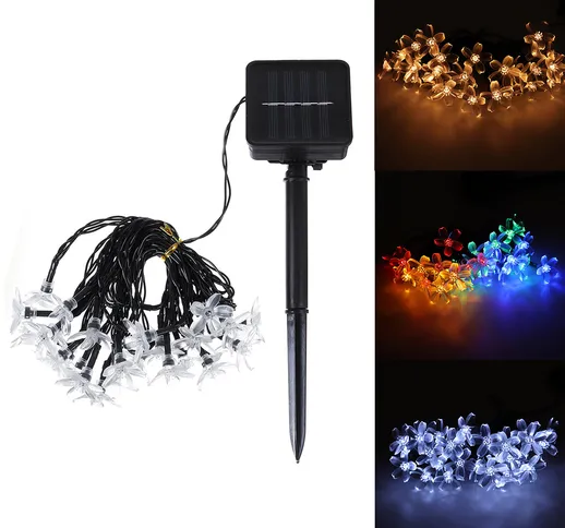 30 LED solare Powered Fairy String Flower Lights In / Outdoor Garden Festa di compleanno A...