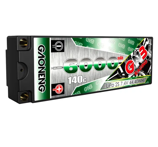 Gaoneng GNB 7.4V 6000mAh 140C 2S Lipo Batteria XT60 Spina per RC Auto