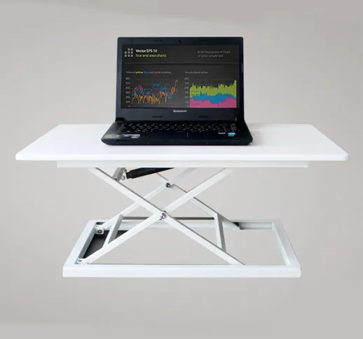 COMNENIR T10 Altezza regolabile Sit Stand Desk Semplice scrivania moderna Riser Pieghevole...