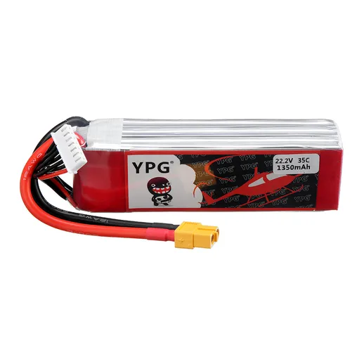 YPG 22.2V 1350mAh 35C 6S Lipo Batteria Spina XT60 per RC elicottero