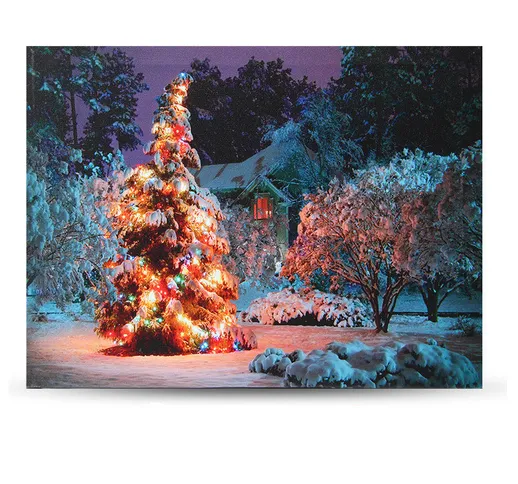 40 x a batteria 30 centimetri LED Natale innevato albero di natale casa anteriori muro sta...