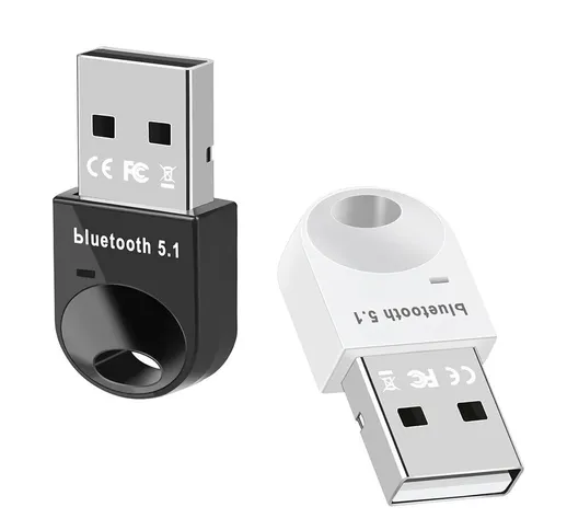 USB Bluetooth 5.1 Adattatore Mini Wireless Bluetooth Dongle Audio ricevitore Trasmettitore...