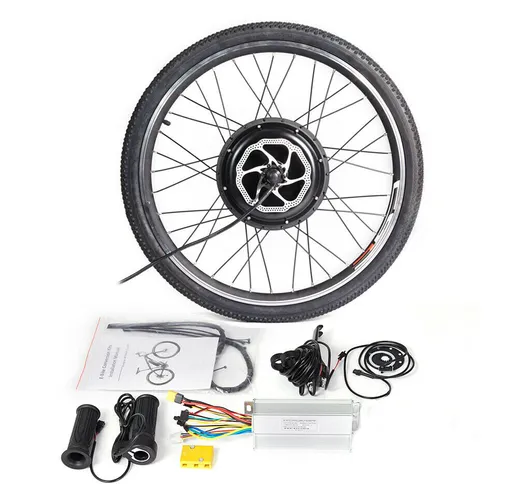 26 pollici 48 V 500 W Set di accessori per bici elettriche Ruote posteriori Pneumatico mot...