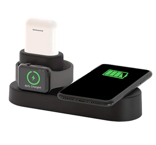 US Plug 4 in 1 Qi stazione di ricarica per caricabatterie wireless per Smart Phone / serie...