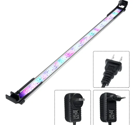 72CM Super Sottile RGB LED Illuminazione per acquario Acquario Luce per piante acquatiche...