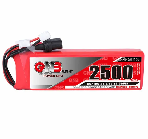 Gaoneng GNB 7.4V 2500mAh 5C 2S LiPo Batteria Spina XT60 XH2.54 Spina per Frsky Taranis X9D...