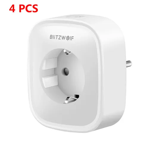 【4PCS】 BlitzWolf® BW-SHP2 16A Smart WIFI presa di corrente 220 V EU Plug Lavora con Amaz...