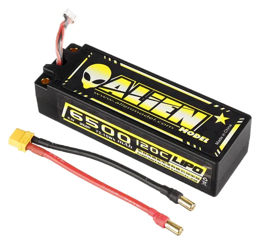 ALIENMODEL 11.1V 6500mAh 120C 3S XT60 Plug Lipo Batteria per RC Auto