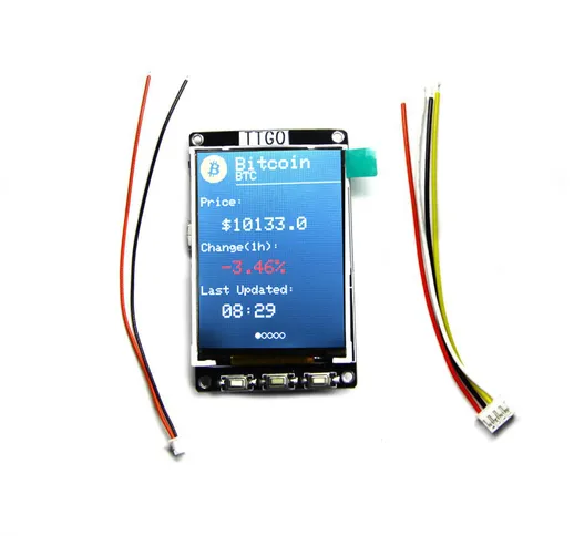 LILYGO TTGO BTC Ticker ESP32 Modulo Fonte Bitcoin Prezzo Ticker Program 4 MB SPI Flash 4 M...