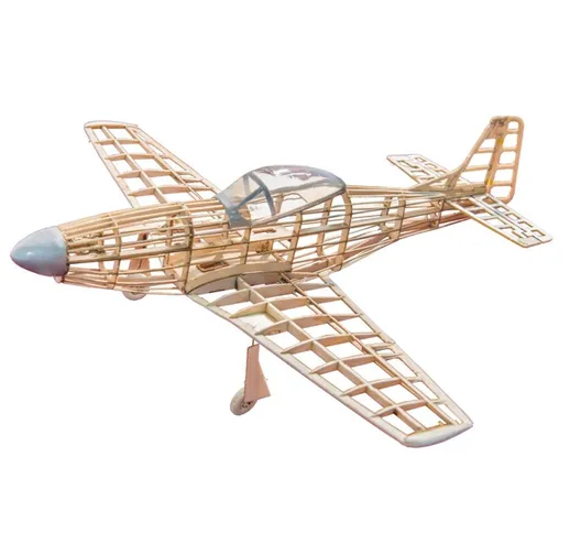 P51-D Mustang 400mm Apertura alare in legno di balsa Laser Cut RC Airbird KIT aereo