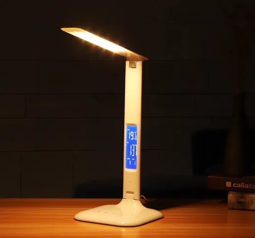 14 LED Scrivania lampada Lettura pieghevole porta USB lampada Luce di controllo touch dimm...